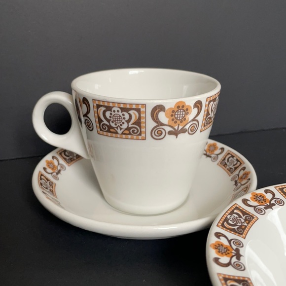 3 Pc Vintage Grindley Staffordshire England Tavern Cup & Saucer Set Berry Bowl - Picture 6 of 10